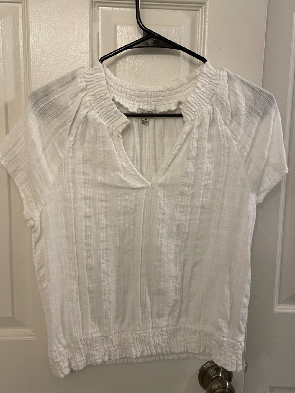 Sim & Sam cap sleeve white shirt, sz M